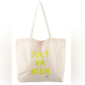 CLARE V. Tout Va Bien Canvas Tote